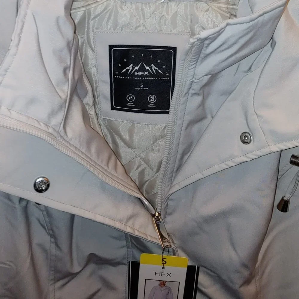 HFX Womens All Weather Hooded Coat--Cement - Picture 8 of 12